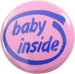 baby inside button pink